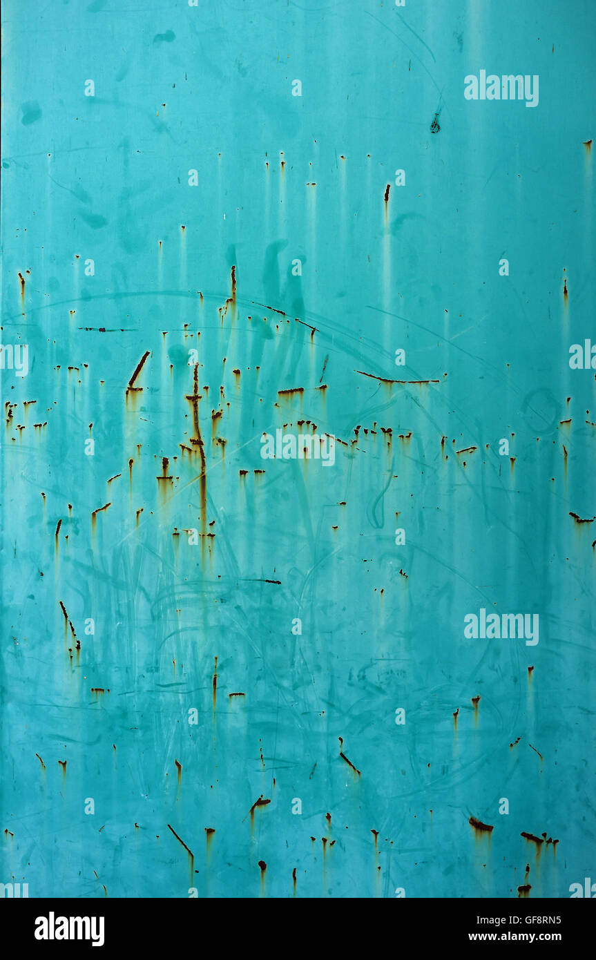 Blue Metal Door Rusty Metal Door Stock Photo Alamy