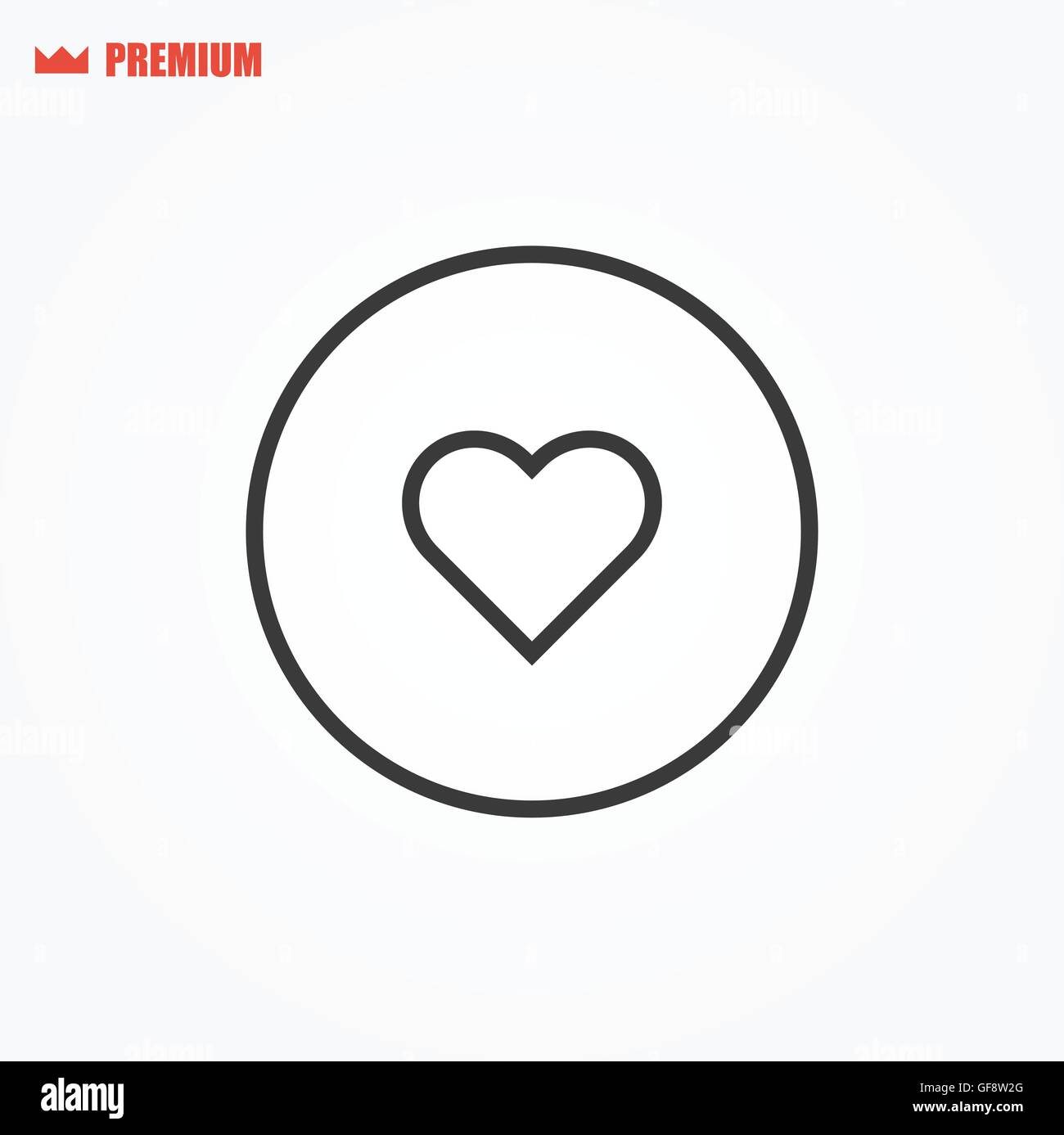 Rounded outline like heart vector icon Stock Vector