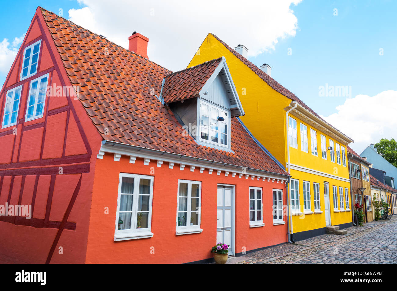 Odense Denmark July 21 15 The Colored Traditional Houses Of Stock Photo Alamy Odense Denmark July 21 15 The Colored Traditional Houses Of Stock Photo Alamy