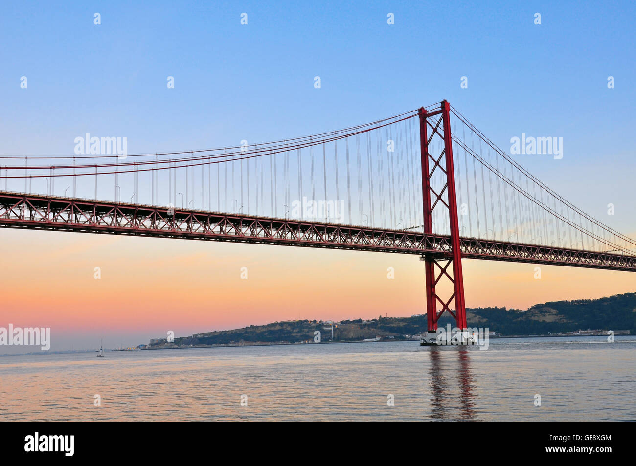 Golden Bridge In Portugal Stock Photo - Alamy