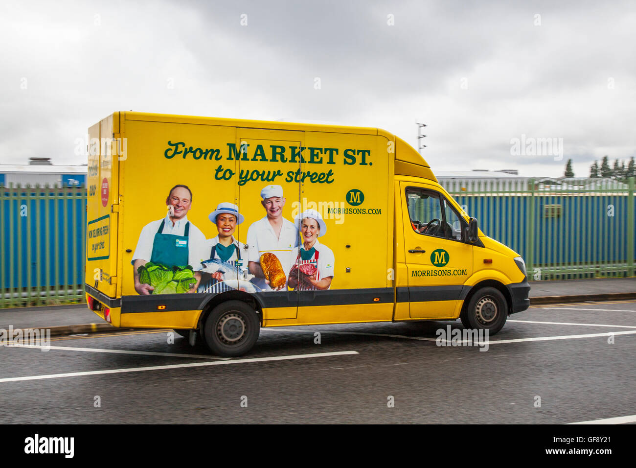 Morrisons logo on truck hires stock photography and images Alamy