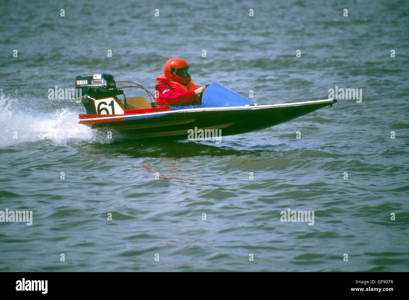 Power boat racing, Oulton Broad, Suffolk, England Stock Photo