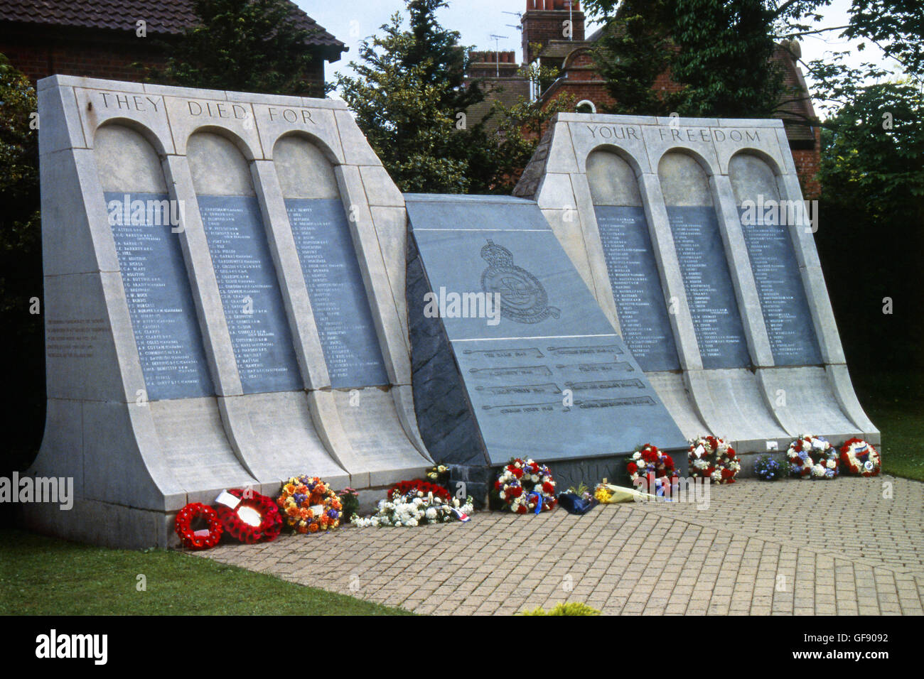 617 Squadron memorial, Woodhall Spa, Lincolnshire Stock Photo