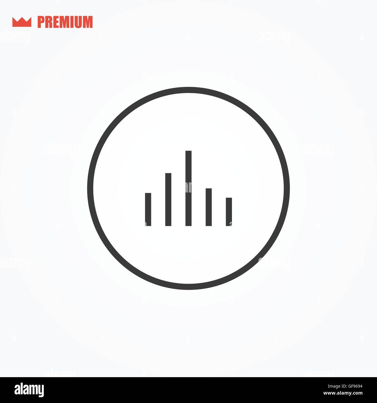 Rounded volume button vector icon Stock Vector