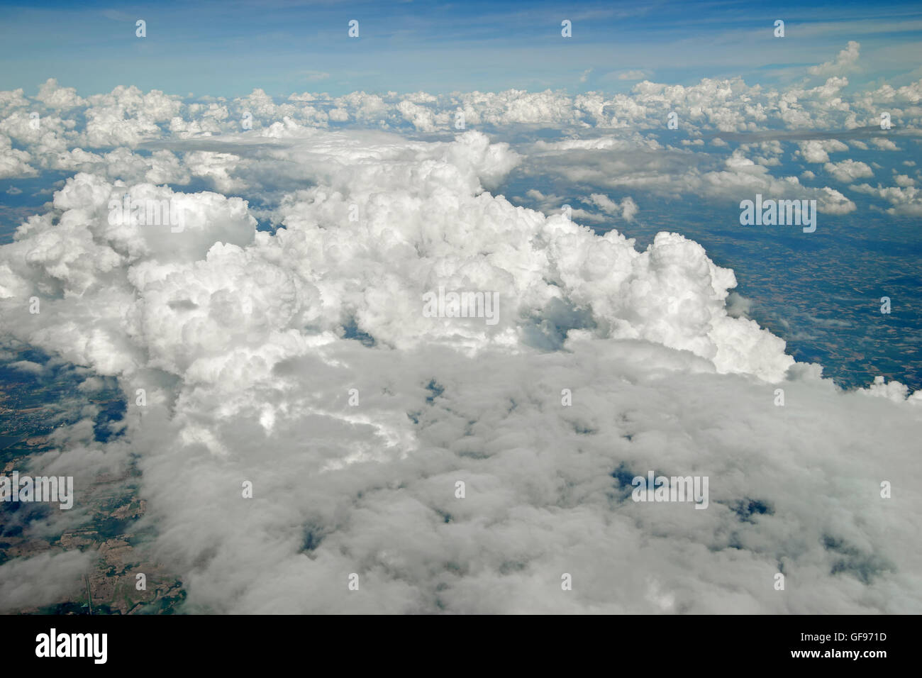 beautiful clouds view from the window of an airplane Stock Photo - Alamy