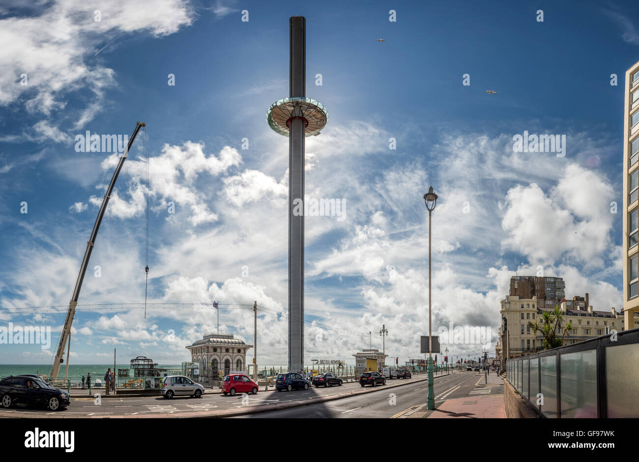 The British Airways i360 tower on Brighton seafront, opening to the public on August 4th. Stock Photo