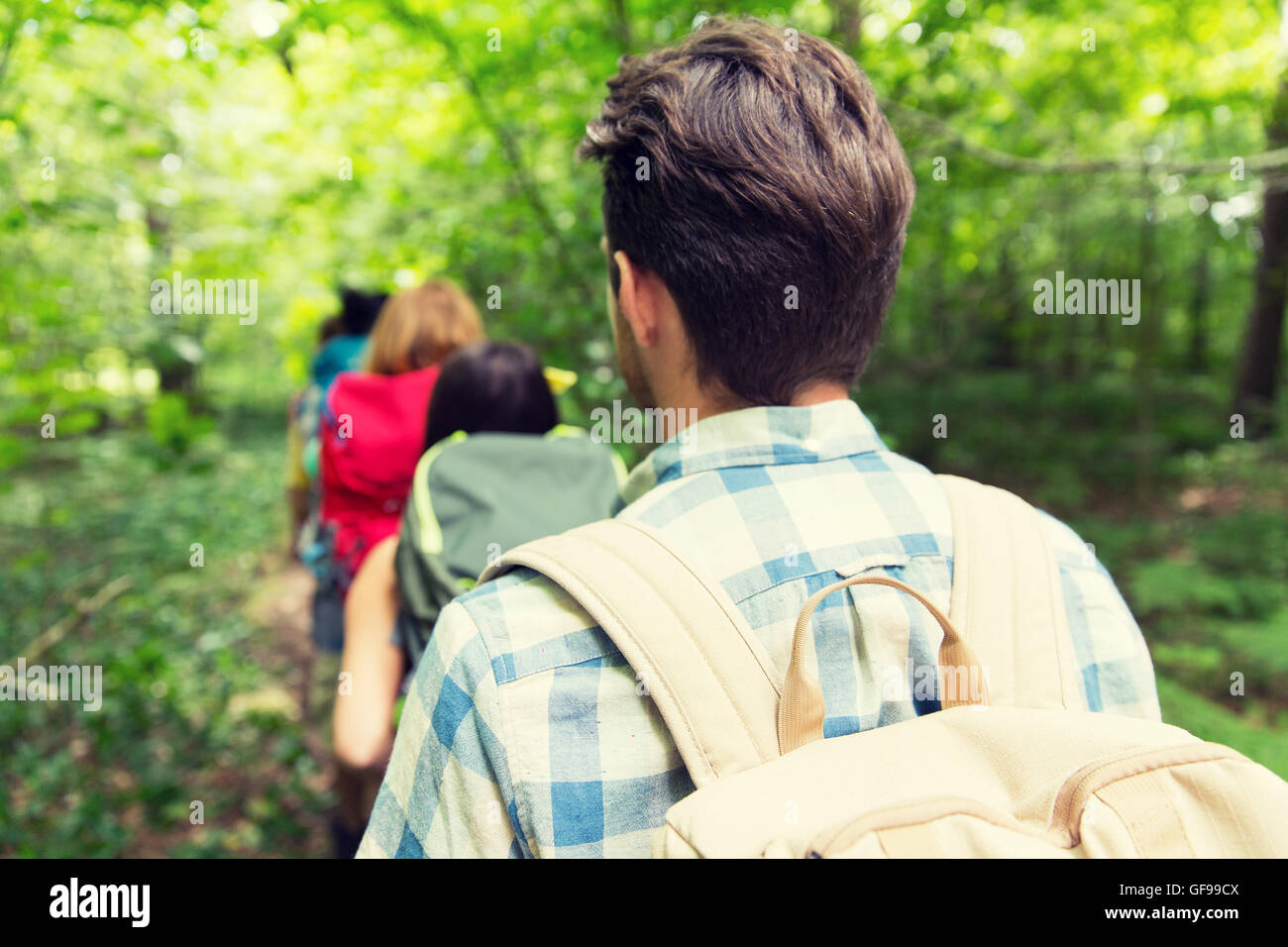 Man hiking forest teenager hi-res stock photography and images - Alamy
