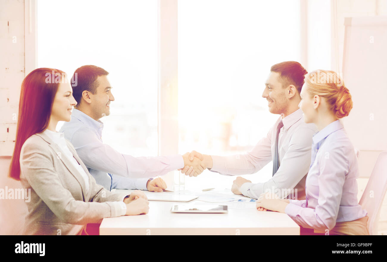 business team having meeting in office Stock Photo - Alamy