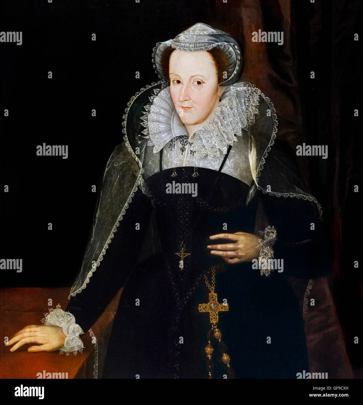 Mary Queen of Scots (1542-1587). Portrait after Nicholas Hilliard, late 16th Century Stock Photo
