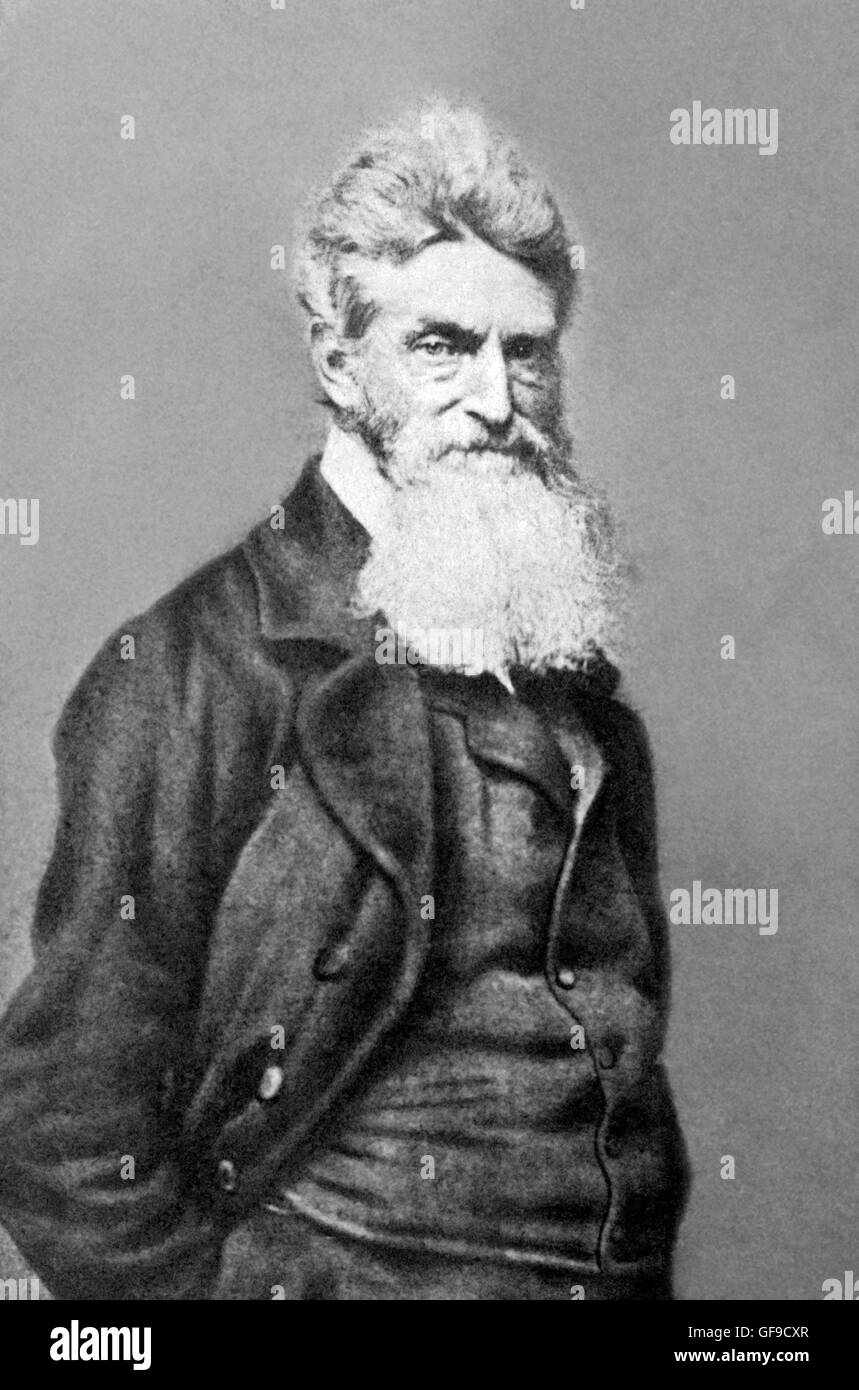 John Brown. Portrait of the American abolitionist, John Brown (1800-1859) c.1859. Stock Photo