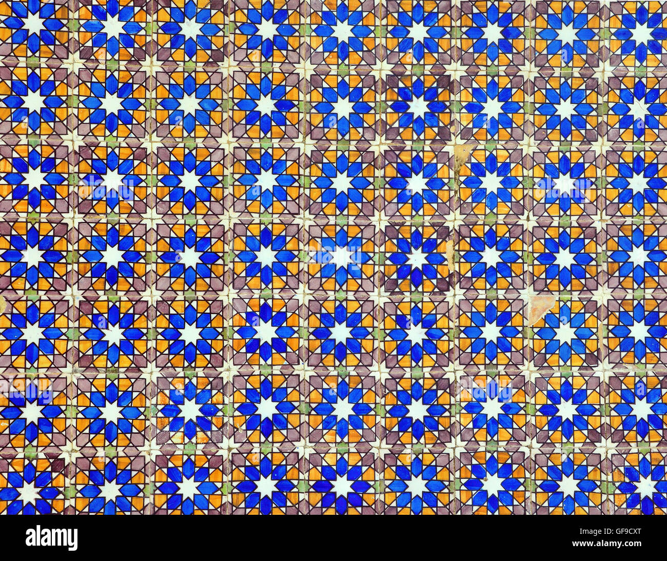 Azulejo pattern background Stock Photo