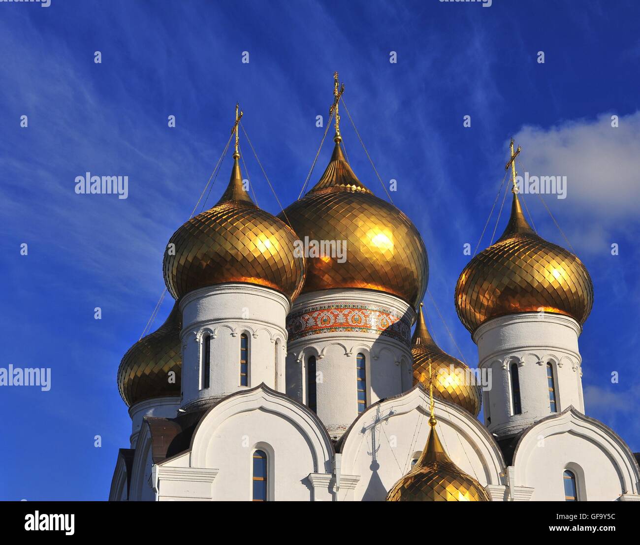 Dome of Yaroslavl cathedral Stock Photo