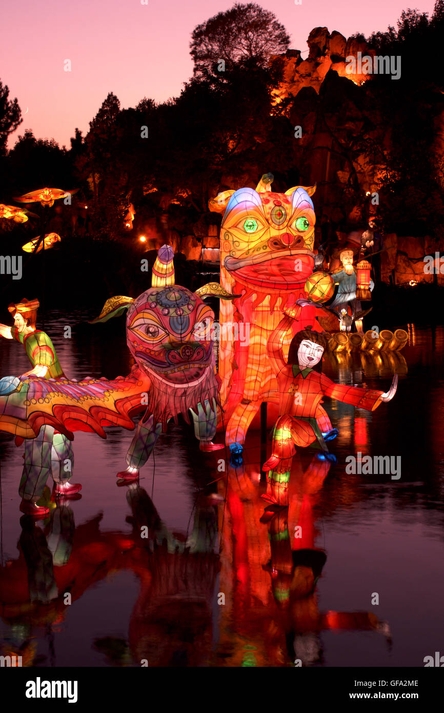 Chinese Lanterns at the Montreal Botanical Gardens. Quebec Canada