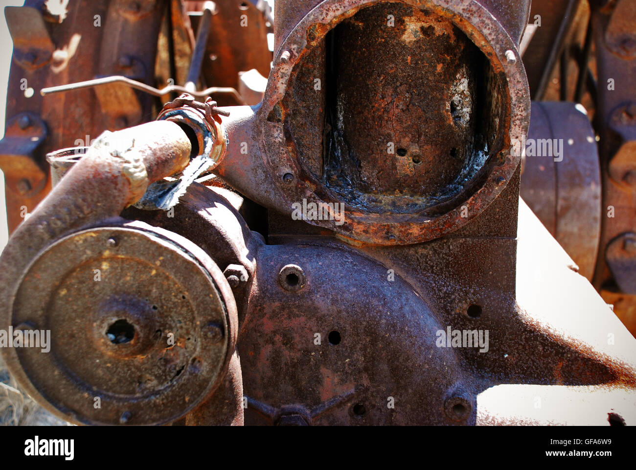 Rusty metal machinery parts Stock Photo Alamy