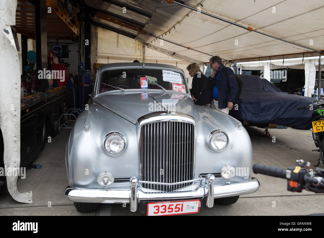 Silverstone,Towcester,UK,30th July 2016,Rollys Royce Silver Cloud for sale at Silverstone Classic 201 Credit: Keith Larby/17�Թ����� Live News Stock Photo