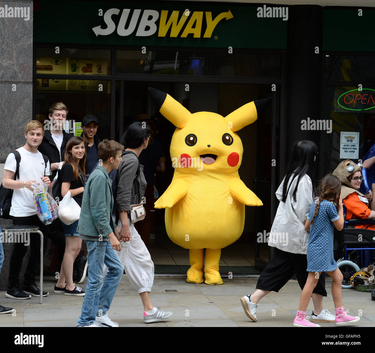 Pikachu The Short Chubby Yellow Pokeman Spotted Out And About In Manchester Even Taking A Minute To Grab Some Lunch At Subway Pikachu The Short Chubby Yellow Pokeman Spotted Out And About In Manchester Even Taking A Minute To Grab Some Lunch At Subway