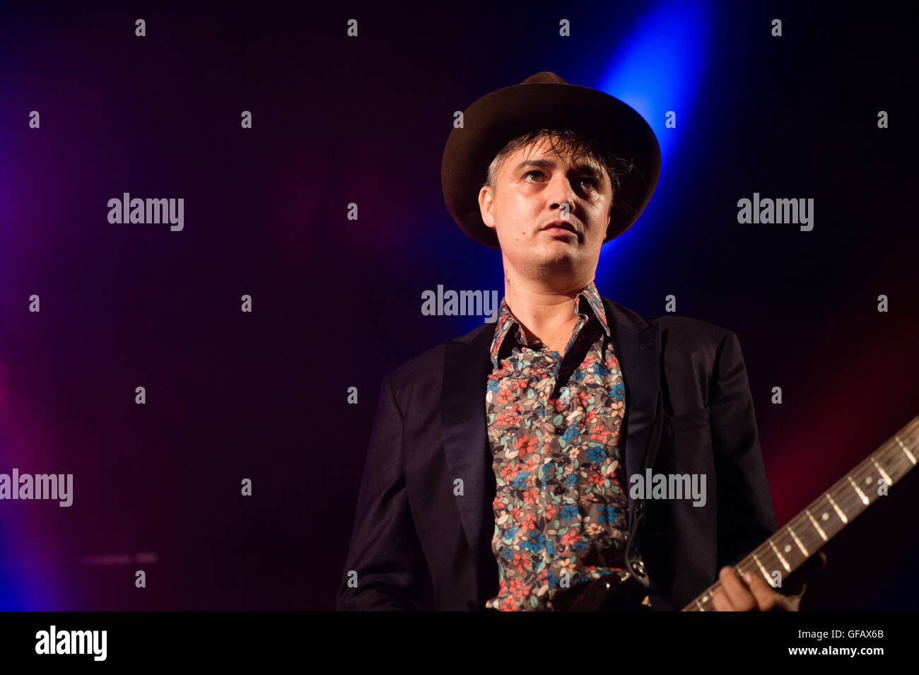 Cumbria, UK. 30th July, 2016. Kendal Calling Music Festival, Cumbria, 30th July 2016,  Pete Doherty Perform. Credit:  PAUL WITTERICK/Alamy Live News Stock Photo