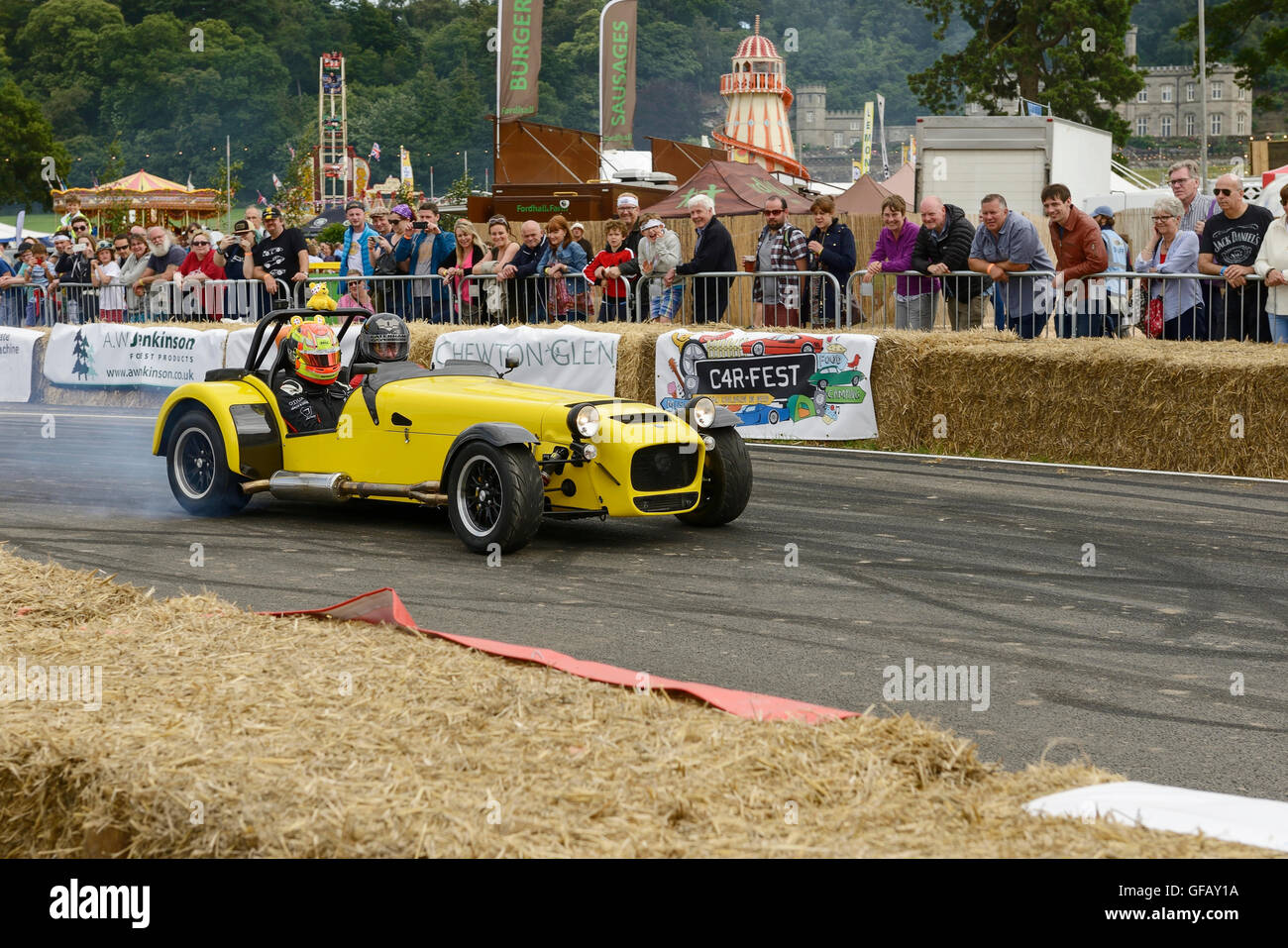 Carfest North, Bolesworth, Cheshire, UK. 30th July 2016. A Caterham on the track. The event is the brainchild of Chris Evans and features 3 days of cars, music and entertainment with profits being donated to the charity Children in Need. Andrew Paterson/Alamy Live News Stock Photo