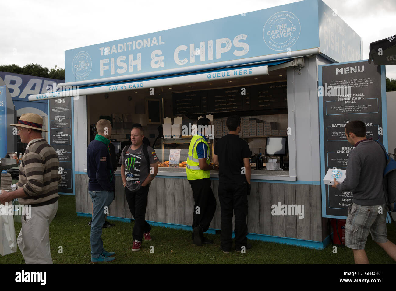 Silverstone,Towcester,UK,30th July 2016,Traditional Fish and chips