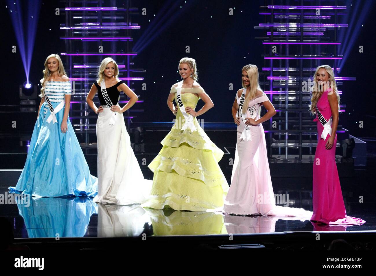 Las Vegas, NV, USA. 30th July, 2016. Top 5 Contestants Miss South ...