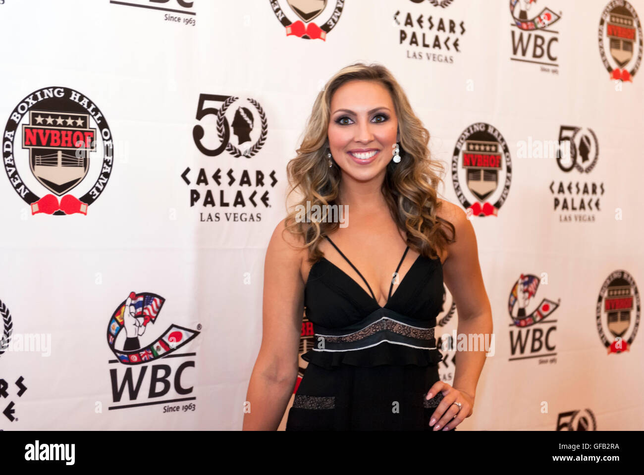 Caesars Palace, Las Vegas, Nevada, USA. 30th July, 2016.  Crystina Poncher on the red carpetat the 4th Annual Nevada Boxing Hall of Fame Induction Ceremony Credit:  Ken Howard/Alamy Live News Stock Photo