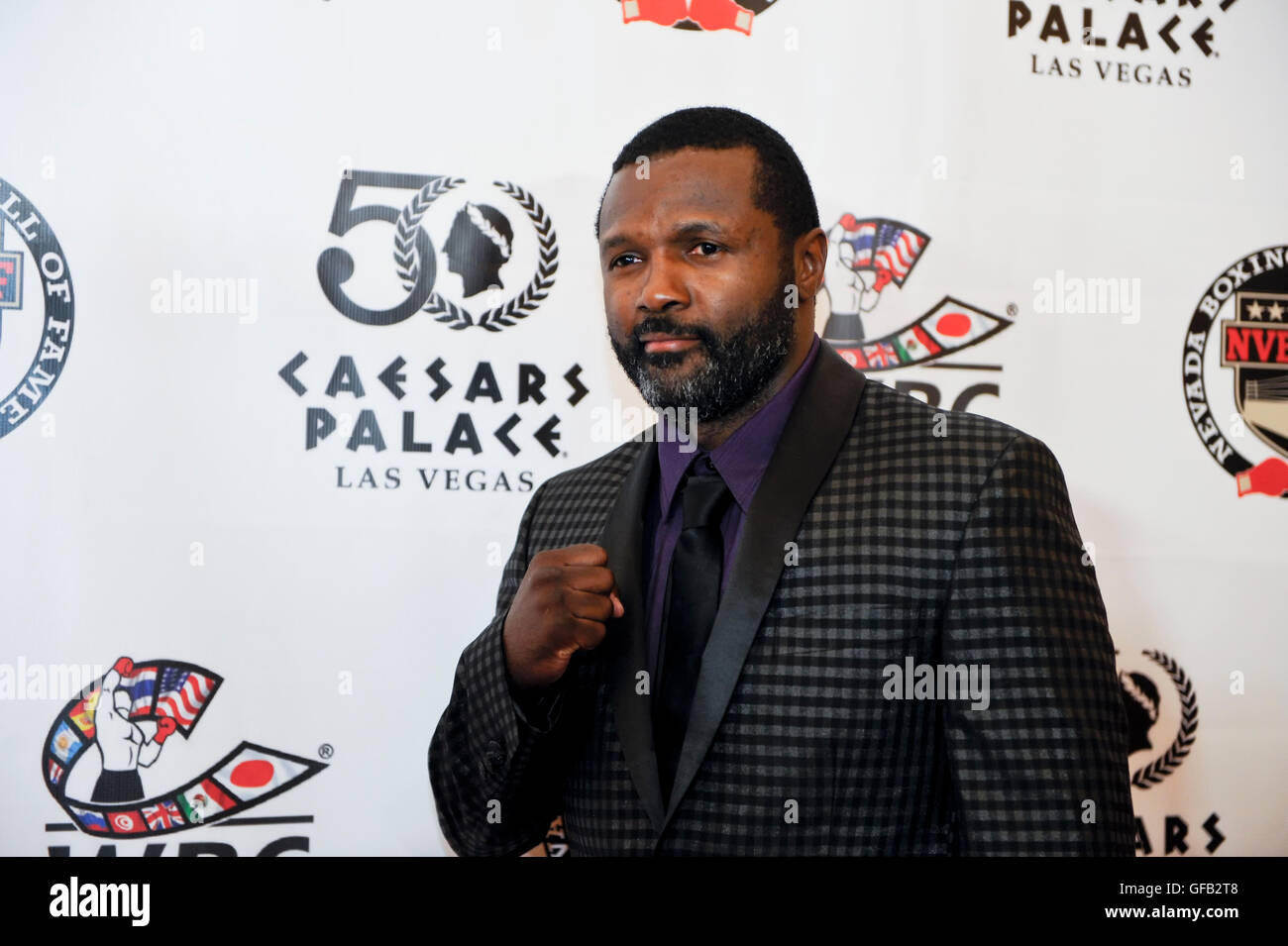 Caesars Palace, Las Vegas, Nevada, USA. 30th July, 2016. professional boxer Steve Forbes on the red carpet at the 4th Annual Nevada Boxing Hall of Fame (NVBHOF) Induction ceremony. Credit:  Ken Howard/Alamy Live News Stock Photo