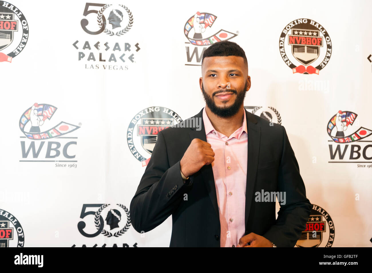 Caesars Palace, Las Vegas, Nevada, USA. 30th July, 2016. Badou Jack on the red carpet at the 4th Annual Nevada Boxing Hall of Fame Induction Ceremony Credit:  Ken Howard/Alamy Live News Stock Photo