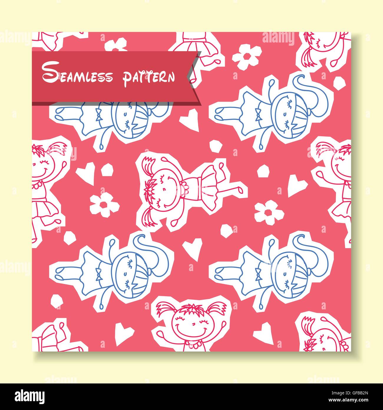 seamless pattern with of children Stock Vector Image & Art - Alamy