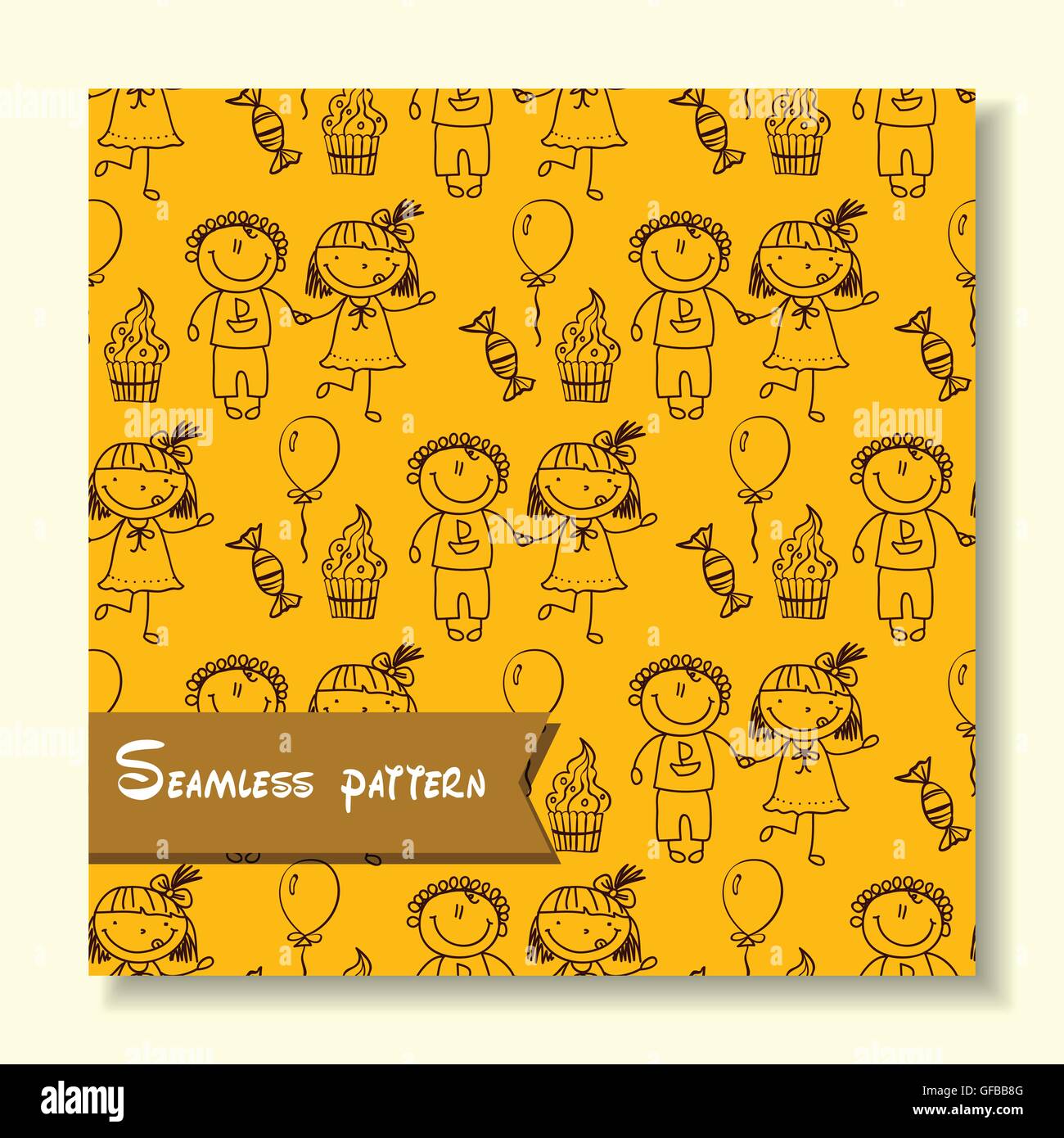 seamless pattern with of children Stock Vector Image & Art - Alamy