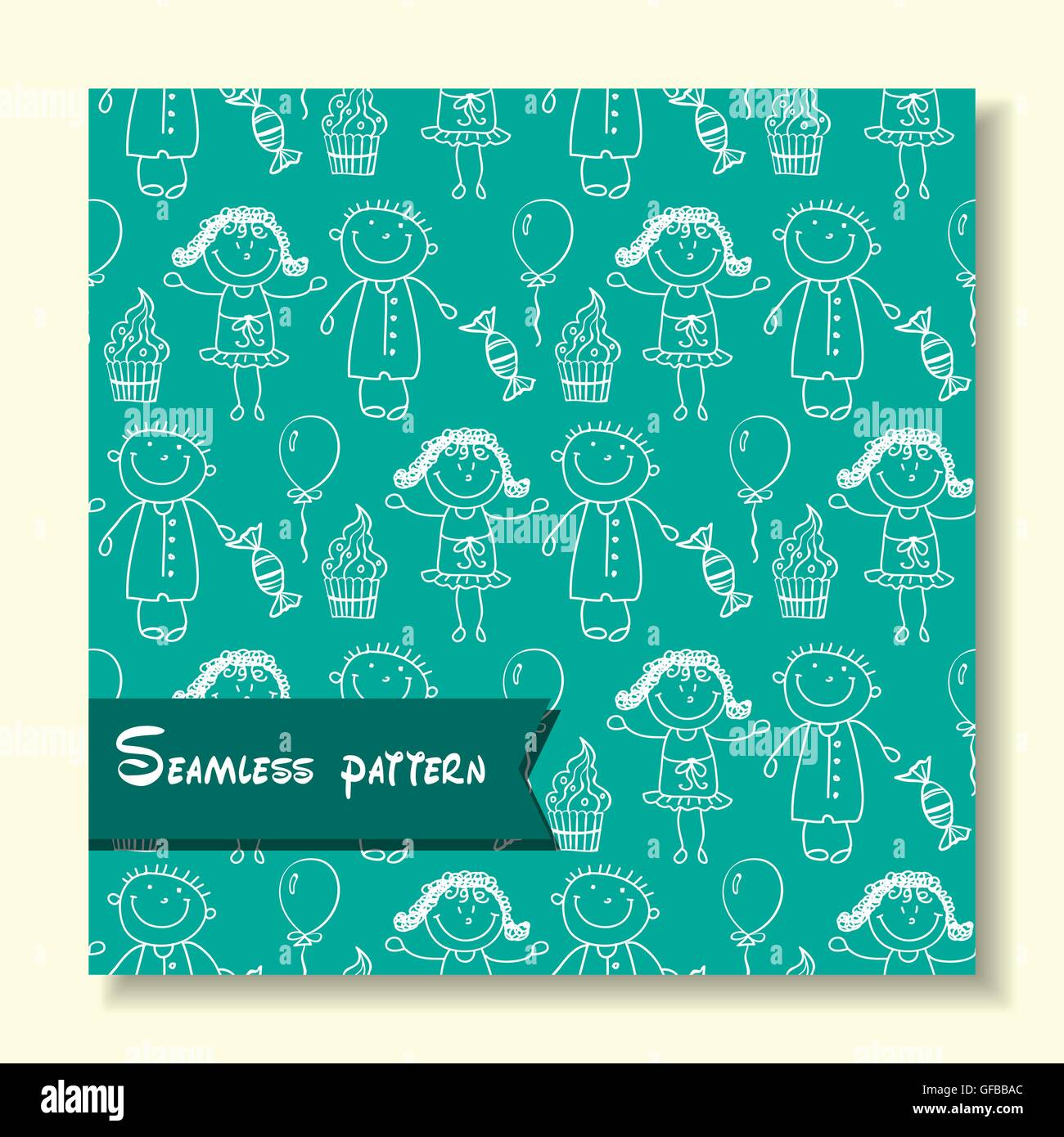 seamless pattern with of children Stock Vector Image & Art - Alamy