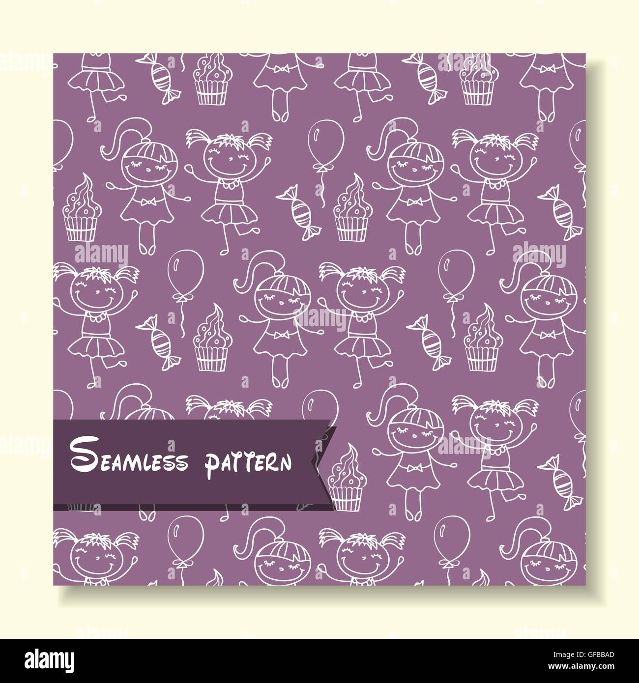 seamless pattern with of children Stock Vector Image & Art - Alamy