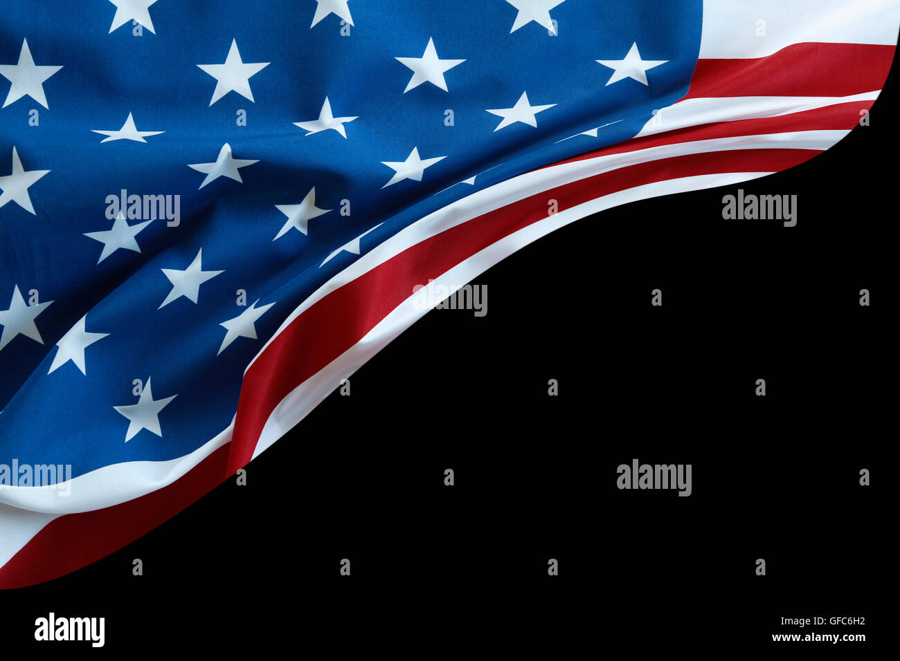 Closeup of American flag on black background Stock Photo - Alamy