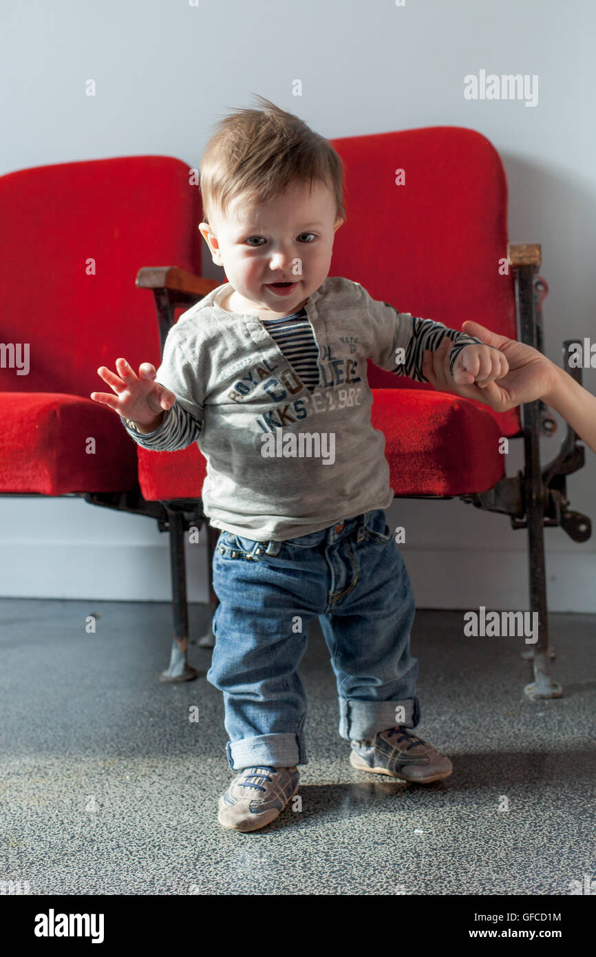 Portrait of a baby boy smiling Stock Photo - Alamy