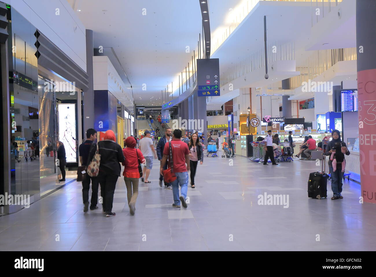 People check in at KLIA 2 Kuala Lumpur airport in Kuala Lumpur Malaysia Stock Photo