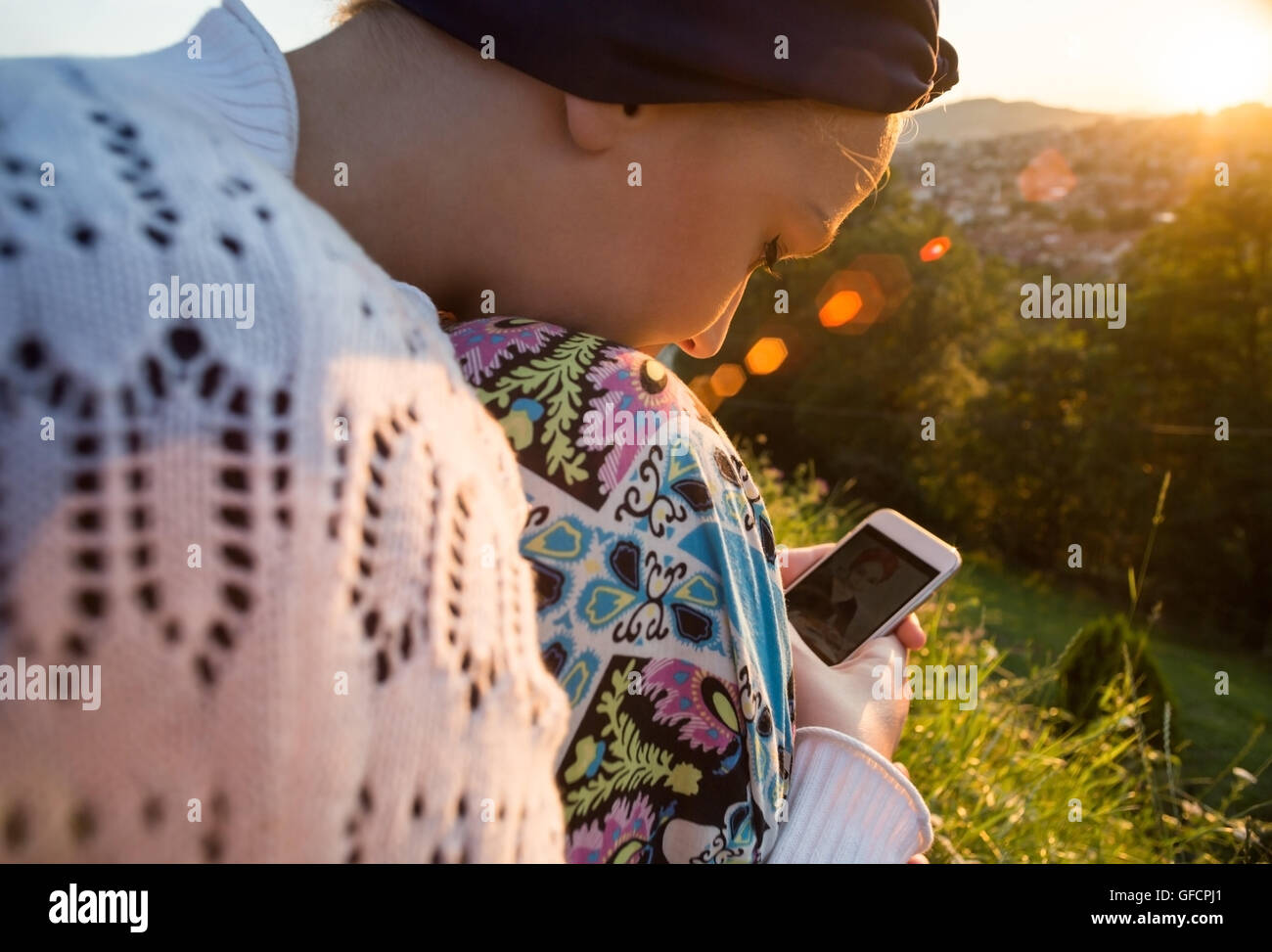 Woman mountain top spring hi-res stock photography and images - Alamy