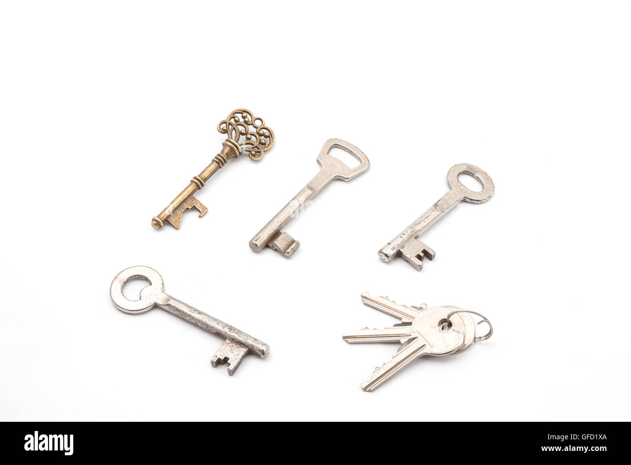 Lock keys closeup old Cut Out Stock Images & Pictures - Alamy