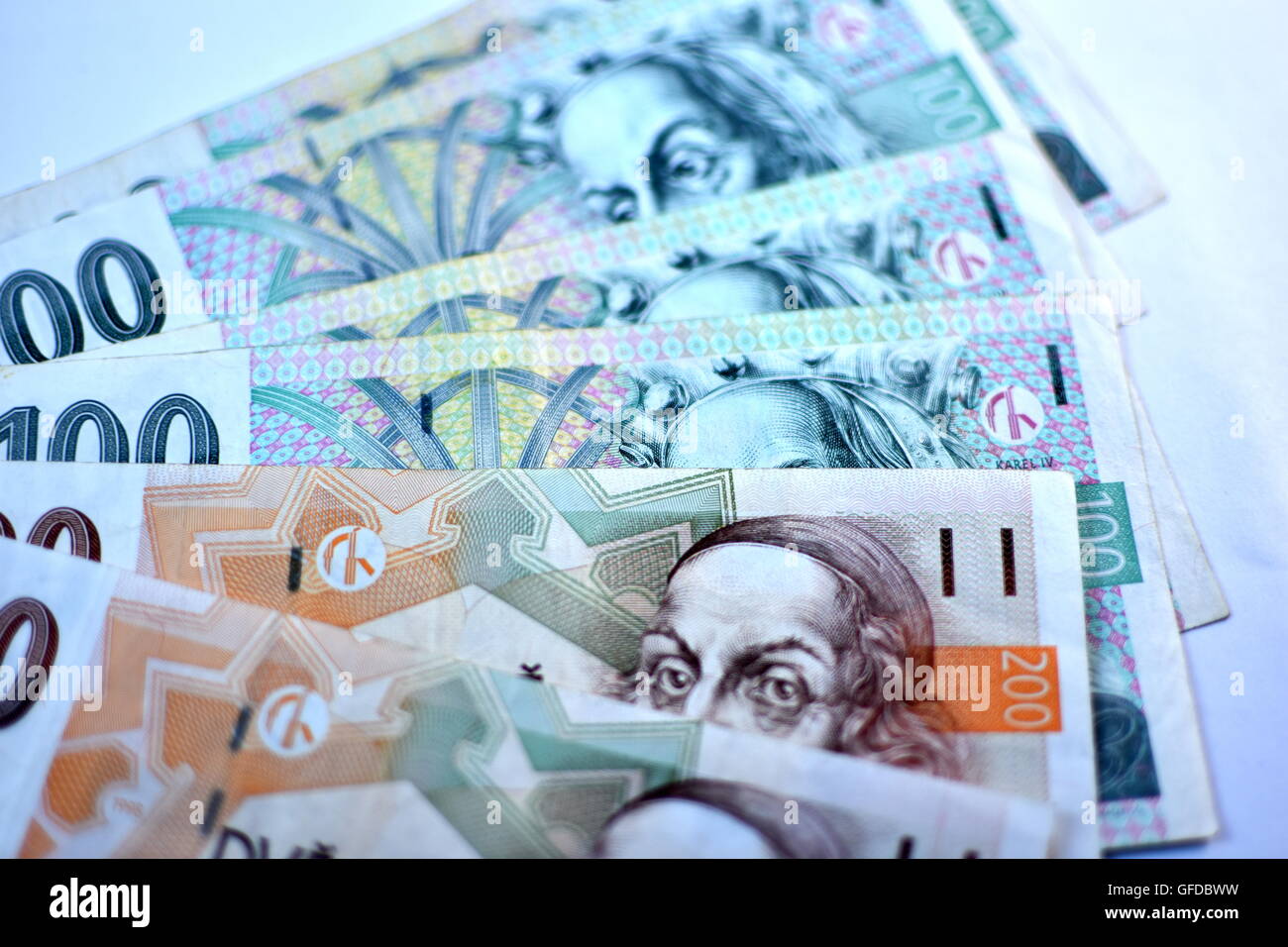 Close up Czech Koruna currency, Czech Republic Stock Photo - Alamy