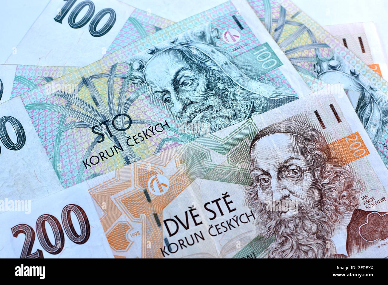 Close up Czech Koruna currency, Czech Republic Stock Photo - Alamy
