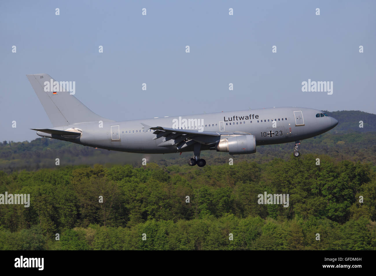 Amsterdam/Netherland march 12, 2016: Airbus A310 from German Air Force GAF landing at Amsterdam Airport Stock Photo