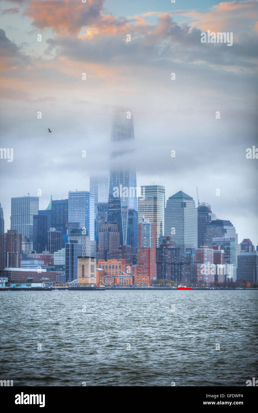 New York City with Manhattan skyline from Hudson River Stock Photo - Alamy