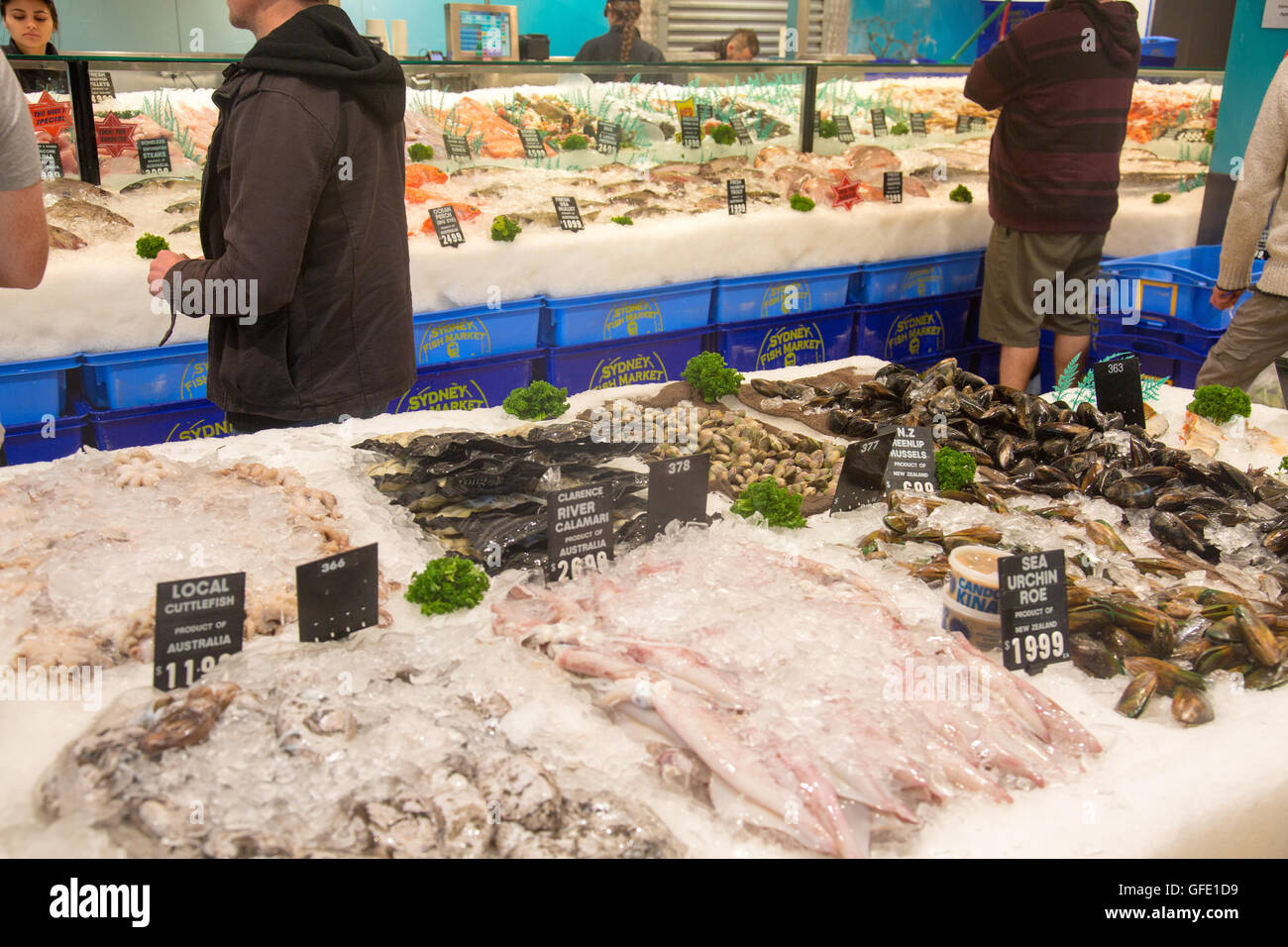 Australian fishmonger store in Manly,Sydney selling a range of fresh