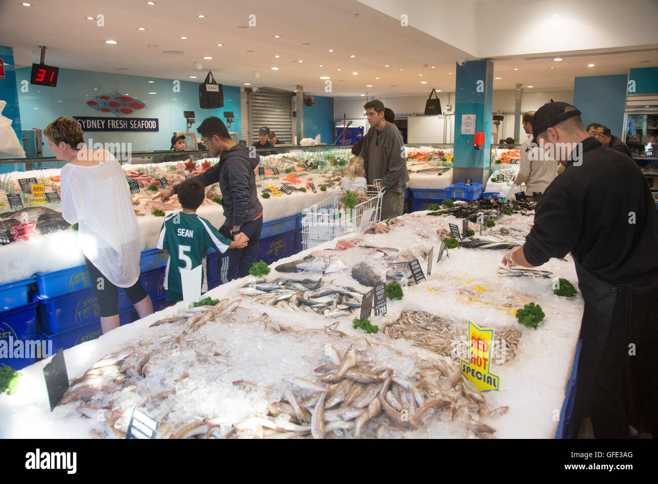 Australian fishmonger store in Manly,Sydney selling a range of fresh