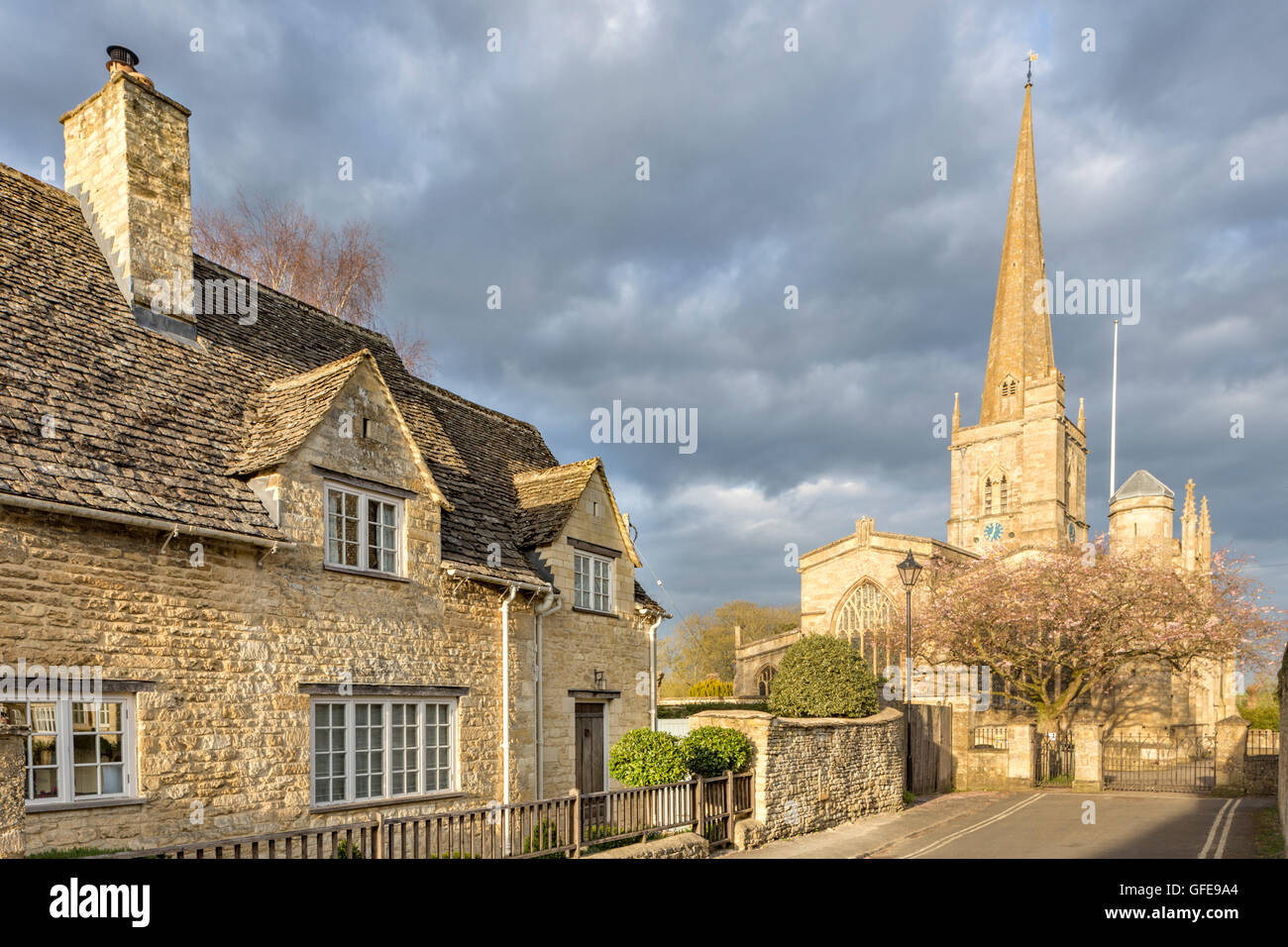 St John the Baptist church in late afternoon light, Burford the ...