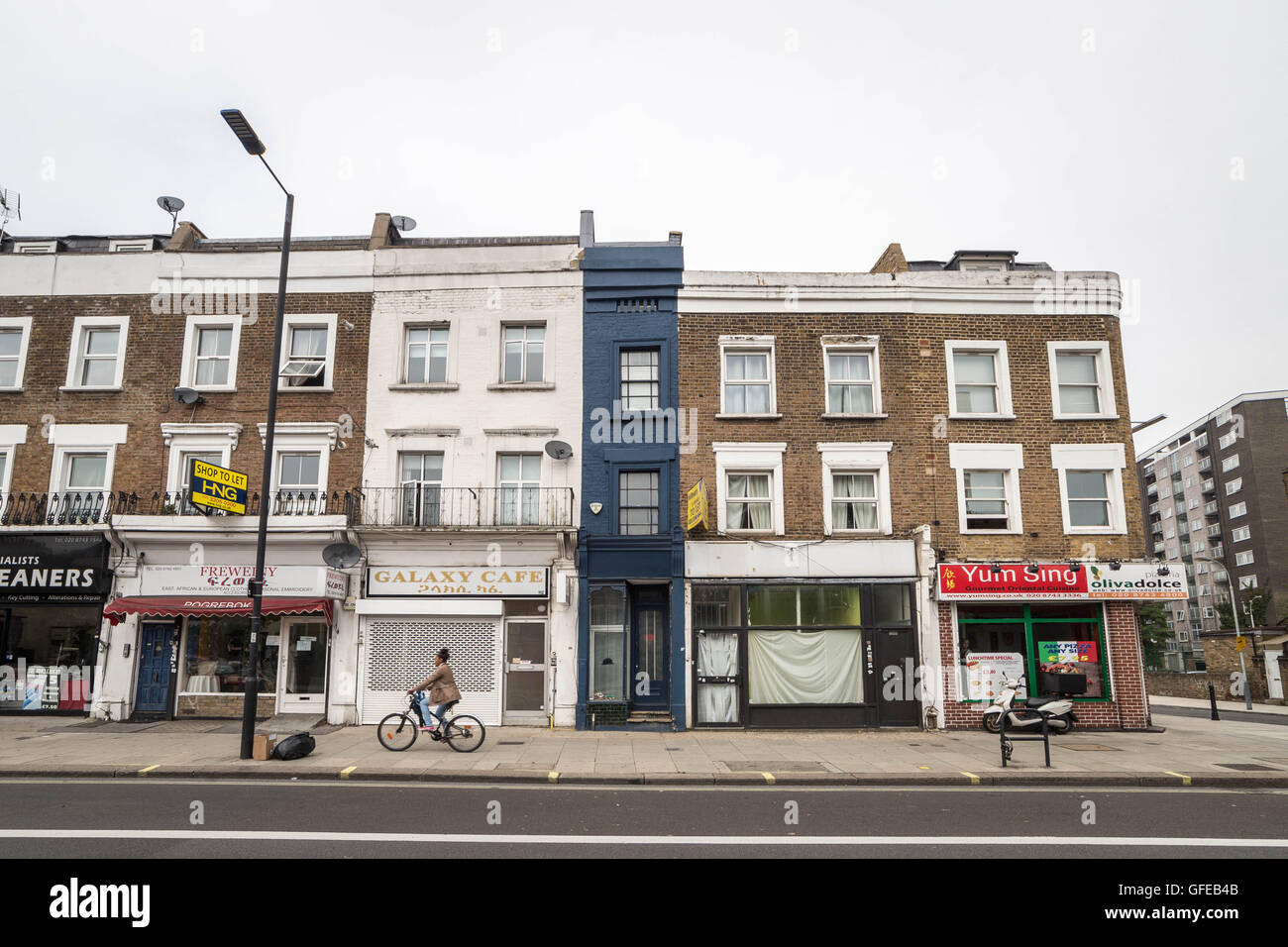 Super-slim ultra-compact property in London fetch record markets prices Stock Photo