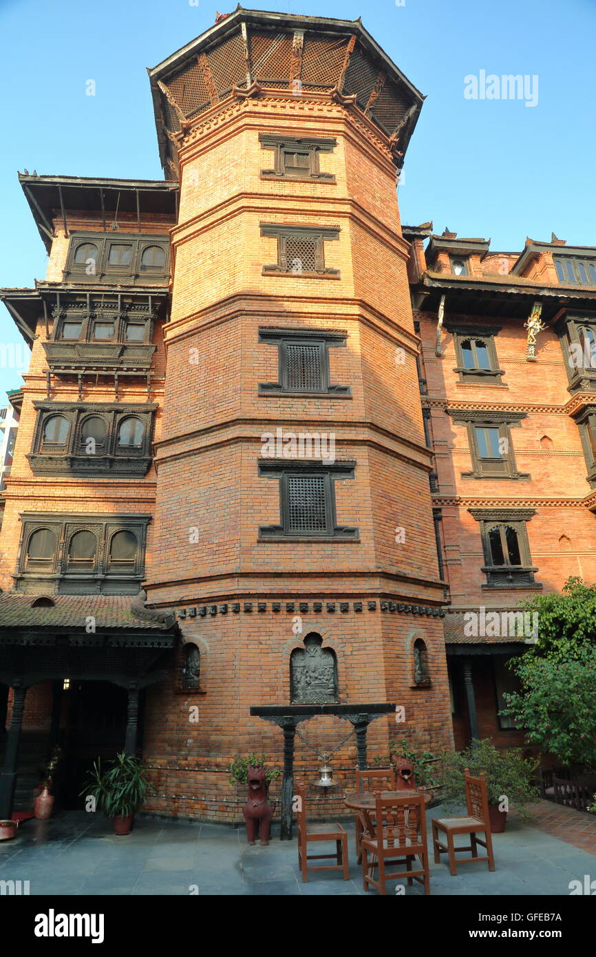 Kantipur temple house hotel in Kathmandu, Nepal Stock Photo