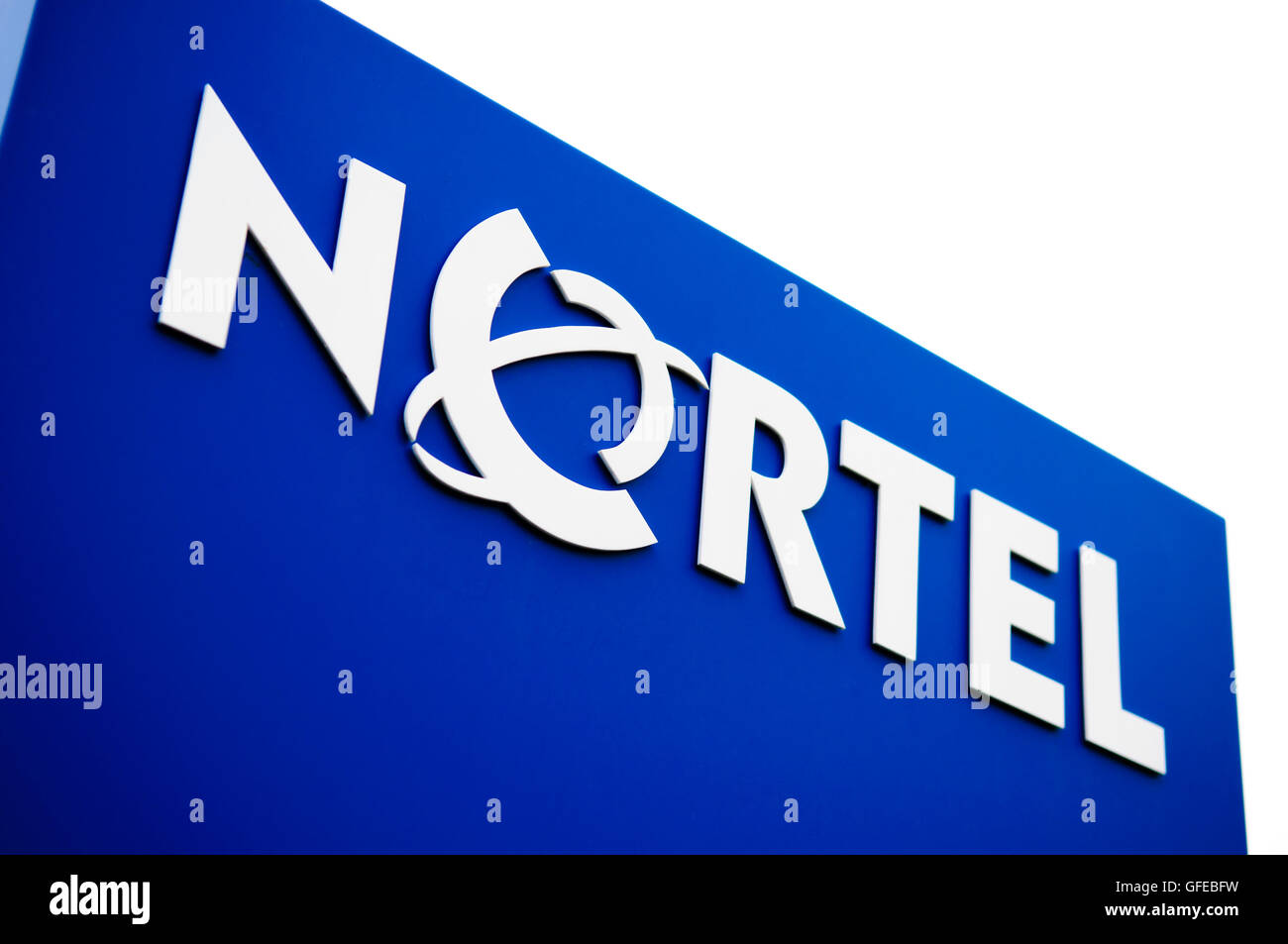 Nortel Networks Corporation, formerly known as Northern Telecom Limited went bankrupt in 2009 due to financial irregularities Stock Photo