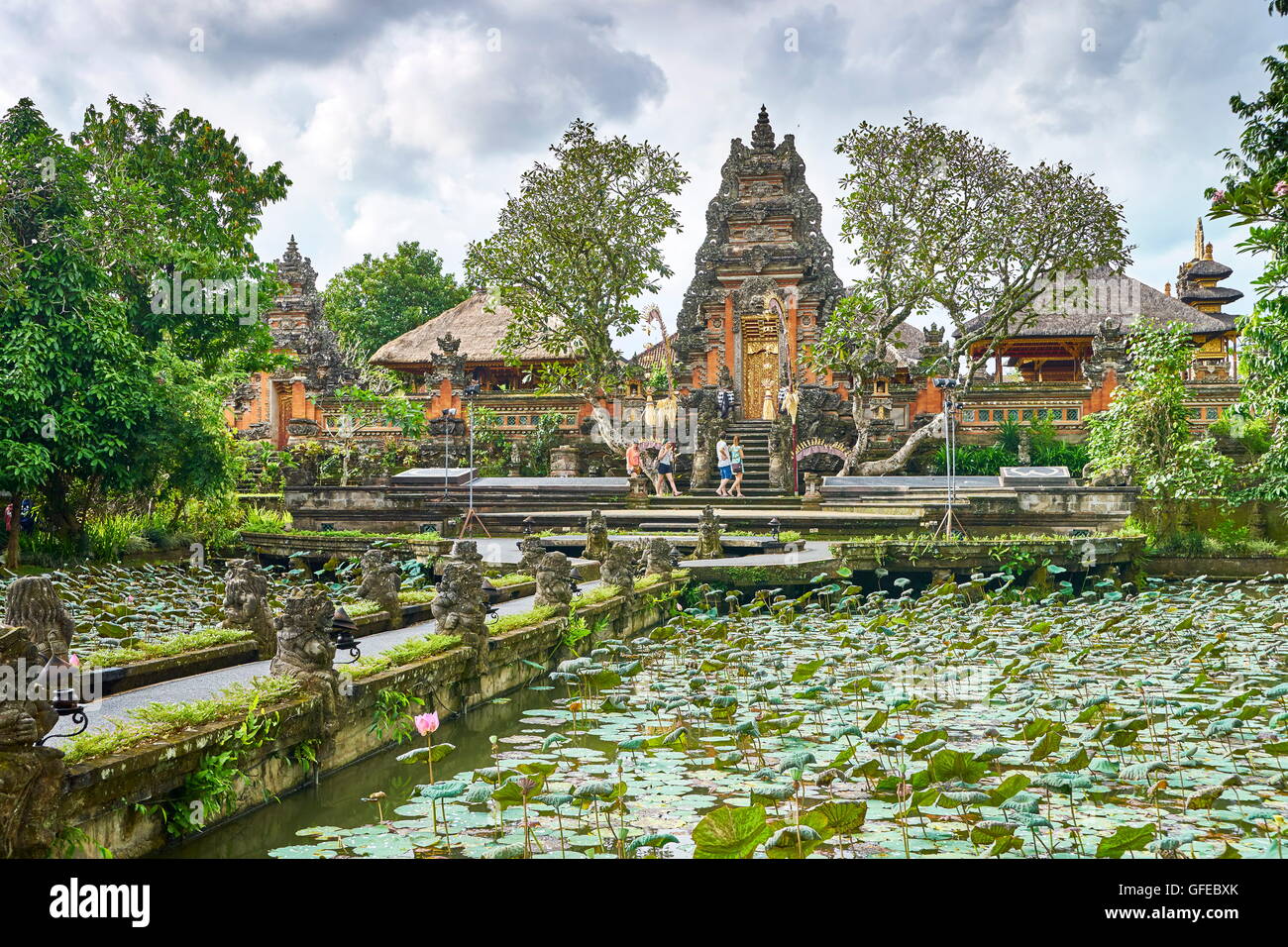 Pura Saraswati Temple, Bali, Indonesia Stock Photo