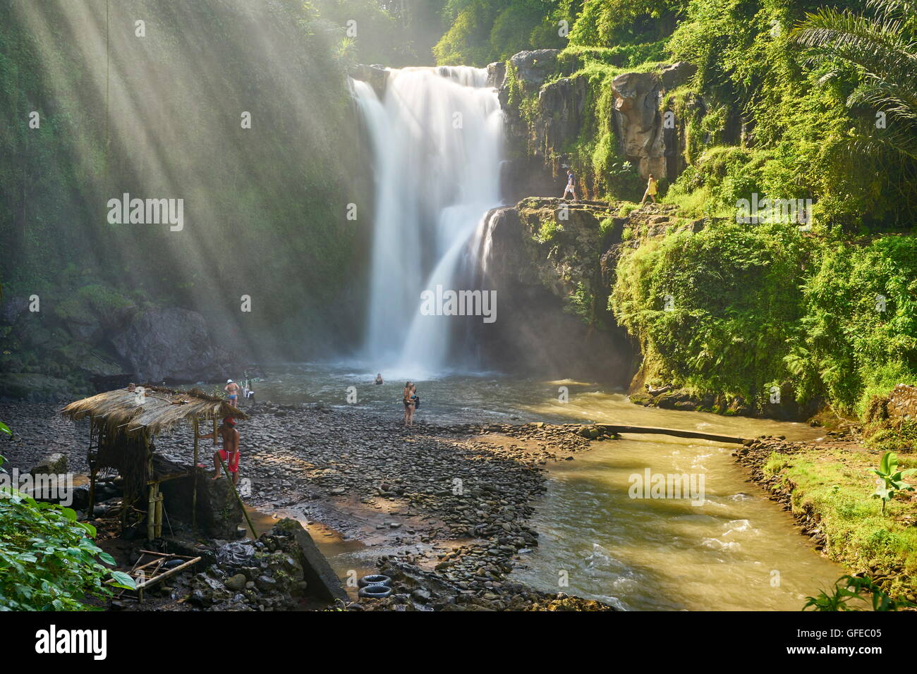 Tegalalang Waterfall landscape near Ubud, Bali, Indonesia Stock Photo