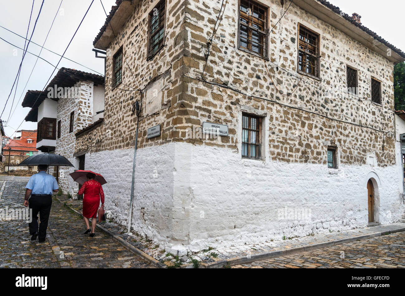 Typical old Ottoman houses, former home of Artist Vangjush Mio, old