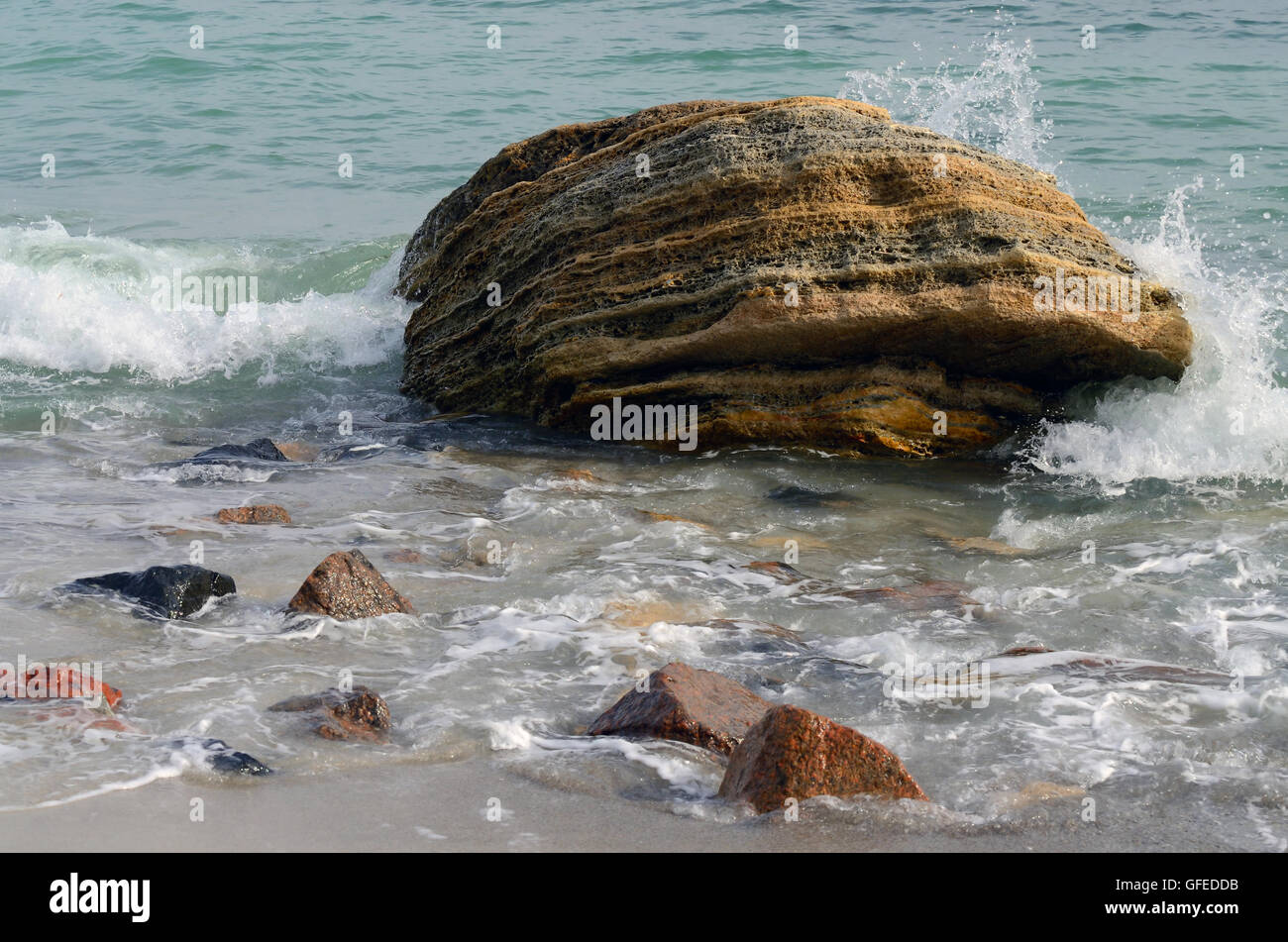 Limestone rock stones,Odessa,Black Sea,Ukraine Stock Photo